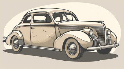 Vintage American car from the 1940s