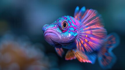 Fototapeta premium Colorful Fish with Striking Fins.