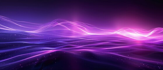 Wave of light against dark background