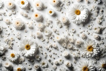 white daisies background