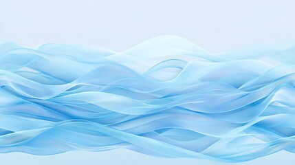 Fototapeta premium Serene Minimalist Background with Subtle Soothing Blue Waves, Ideal for Web and Print Applications