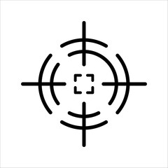 target icon. Symbol for business goals, missions and ambitions. Icons for sales opportunities and targets.
