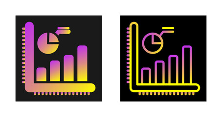 Obraz premium Graph Vector Icon