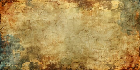 Obraz premium A photo capturing a dirty wall with cardboard or stone-like stains, highlighting its vintage texture and aged character