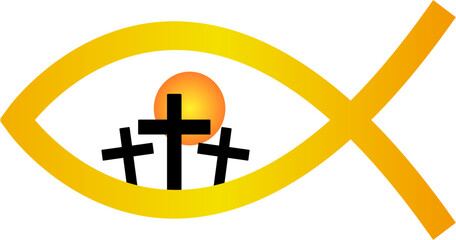 ichthys Jesus Fish sign vector image or clipart