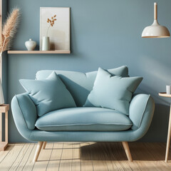 A small cozy loveseat designed for two people
