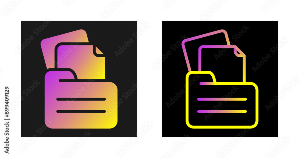 Poster folder vector icon