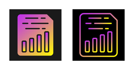 Document Insert Chart Vector Icon