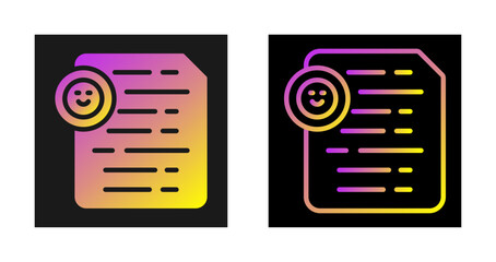 Document Insert Emoji Vector Icon