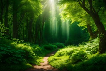 Obraz premium morning in the forest