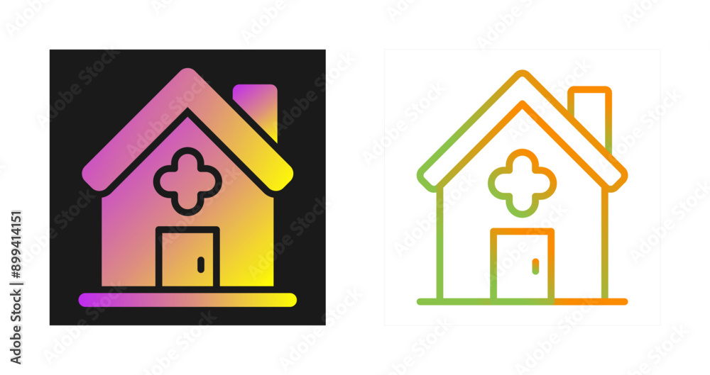 Wall mural house medical vector icon