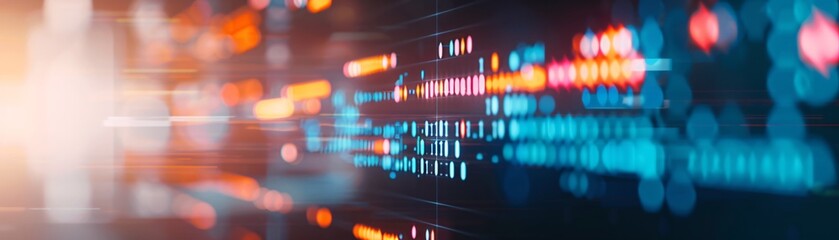 Gentle lighting on a digital analytics dashboard with soft background colors, promoting brand loyalty in a novel way