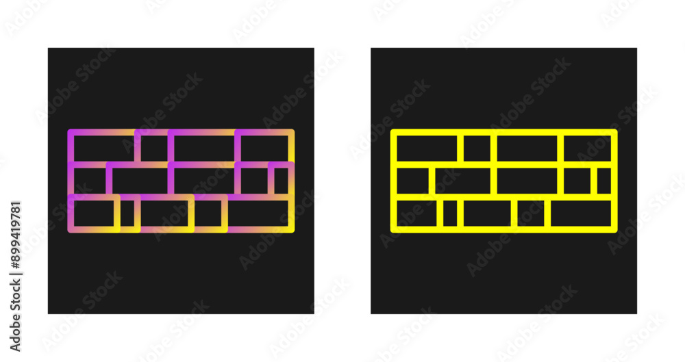 Wall mural brick vector icon