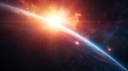 Obraz premium AIenhanced space exploration with advanced robotics, genAI, space revolution