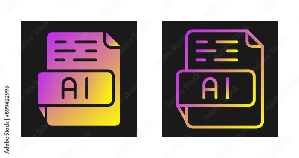 Canvas Prints ai vector icon