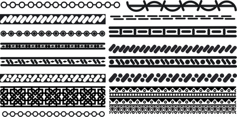 Vector Decorative Borders Collection, Divider line design elements vector

