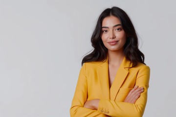 Obraz premium Portrait of a confident business woman isolated on a white background