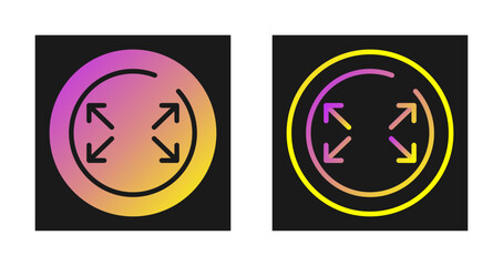 Fullscreen Circle Vector Icon