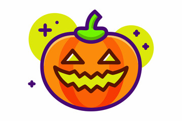 Spooky Vector Line Art Halloween Pumpkin Icons for Your Designs