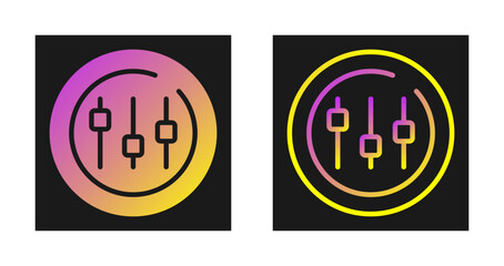 Music Equalizer Circle Vector Icon