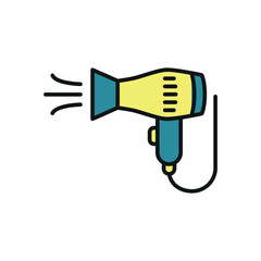 Hair dryer icon features clean lines and elegance, enhancing any digital concept.