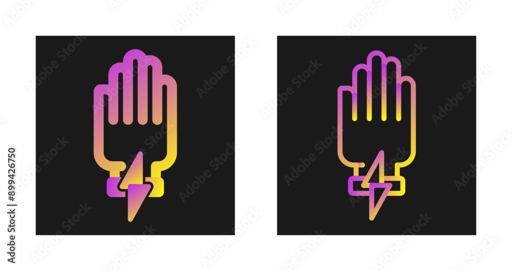 Canvas Prints insulated gloves vector icon