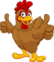 Chicken Cartoon Rooster Cockerel Character