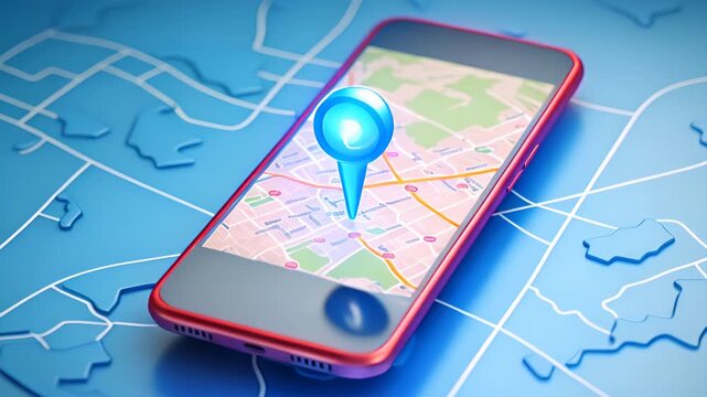 Online delivery concept with package delivery fast parcel delivery on mobile tracking online orders with map
