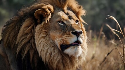 Fototapeta premium A picture of a valiant lion, high-definition and clear