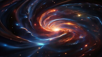 Obraz premium Spiral galaxy in space