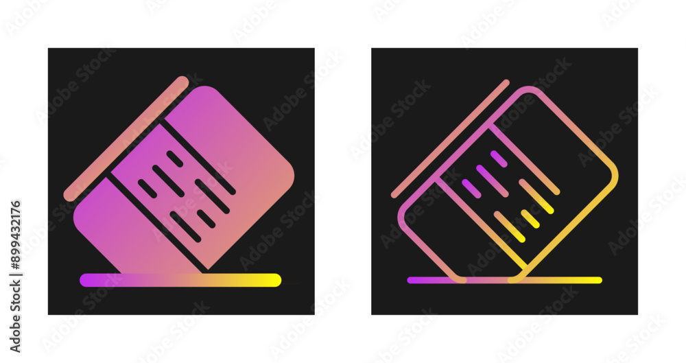 Wall mural eraser vector icon