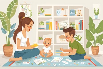 Family enjoying a cozy moment at home symbolizing love bonding and warmth