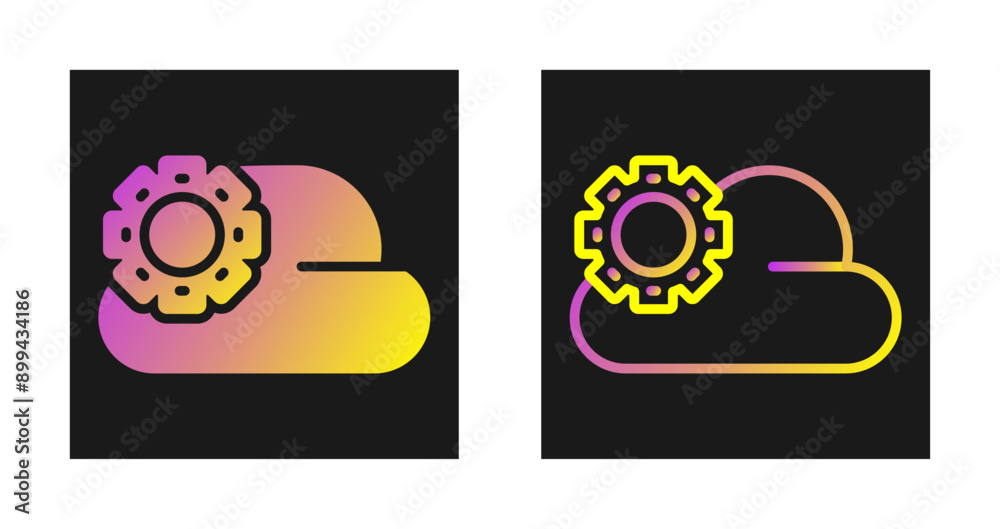 Sticker cloud vector icon