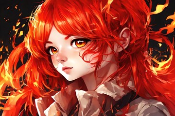 portrait of a woman with red hair