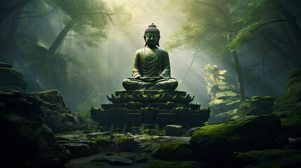 The Buddha statue is a symbol of spirituality and meditation