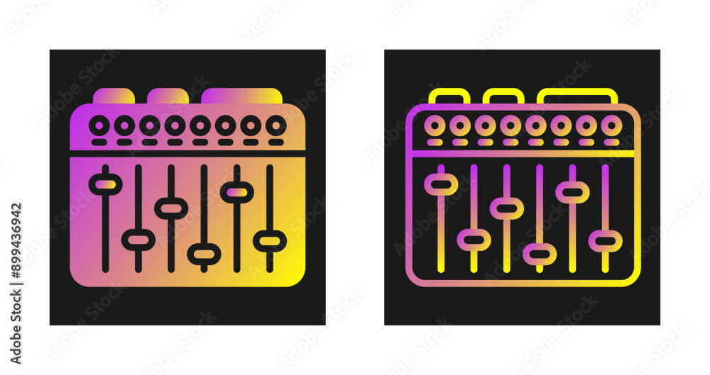 Wall mural sound mixer vector icon