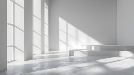 Obraz premium Pristine White Space for Clean and Minimalistic Product Presentation Concept