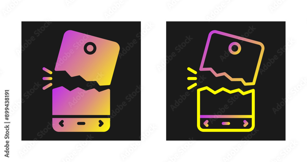 Sticker smartphone vector icon