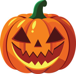 Halloween Pumpkin Jack-O-Lantern | High Resolution Isolated On Transparent Background