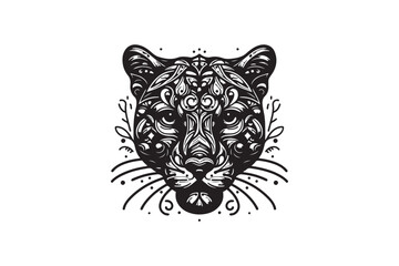 Minimal, Stylish Modern Trendy Creative Vector Silhouette of  Panther illustrations