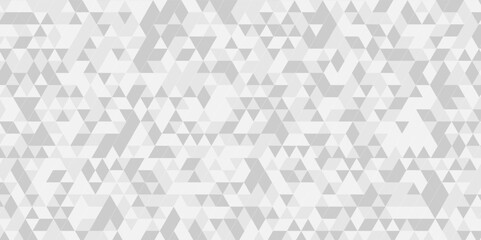 Vector geometric seamless technology gray and white triangle background. Abstract digital grid light pattern white Polygon Mosaic triangle Background, business and corporate background.