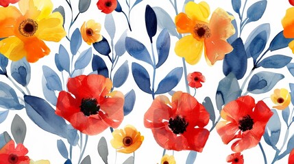 Colorful Watercolor Floral Arrangements Soft Style