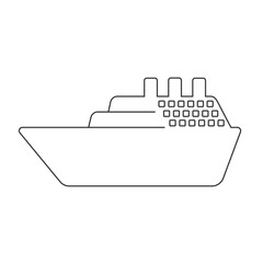 Ship icon vector. Cruise ship symbol icon illustration