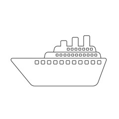Ship icon vector. Cruise ship symbol icon illustration