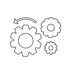 Setting icon in trendy flat style.