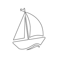 Ship icon vector template, Travel design icon concepts, Creative design