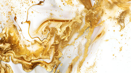 Gold marbling pattern, Golden marble liquid texture,  Fluid art, Abstract background, textured marble with a natural yellow-gold coloRealistic liquid marble background with gold
