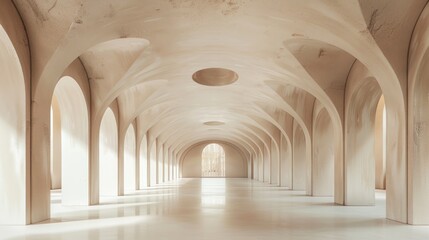 Elegant Modern Architectural Space with Intricate Details and Volumetric Lighting