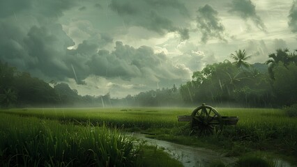 Fototapeta premium Sky and field