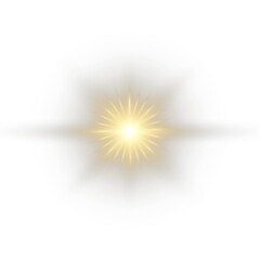 Light star gold png. Light sun gold png. Light flash gold png. PNG format. transparent background. summer season beach	